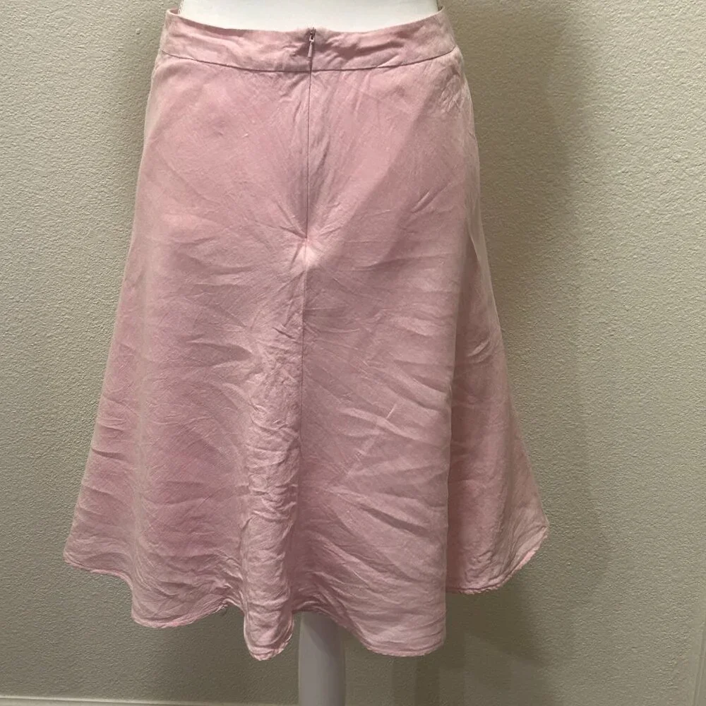 Banana Republic pink lined flared skirt, knee length, size 6 - Picture 3 of 6